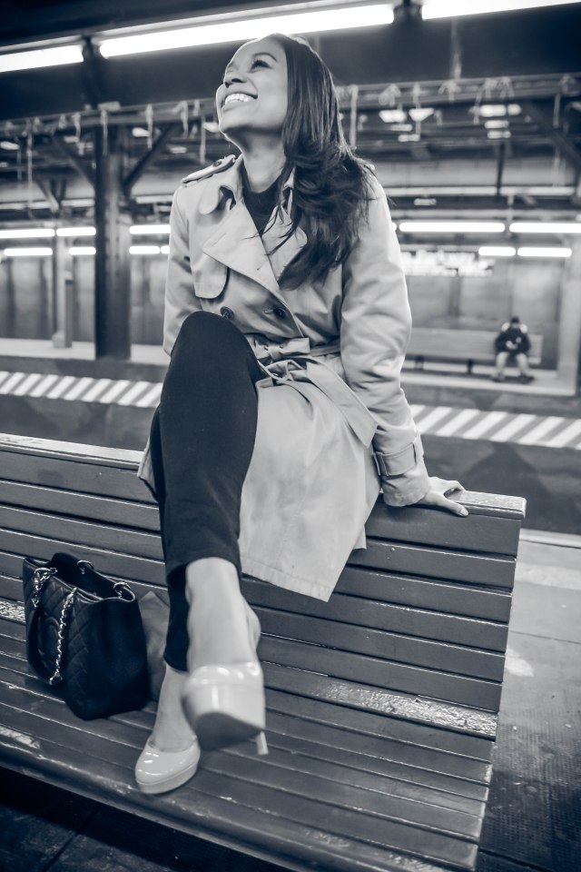 smiling from ear to ear